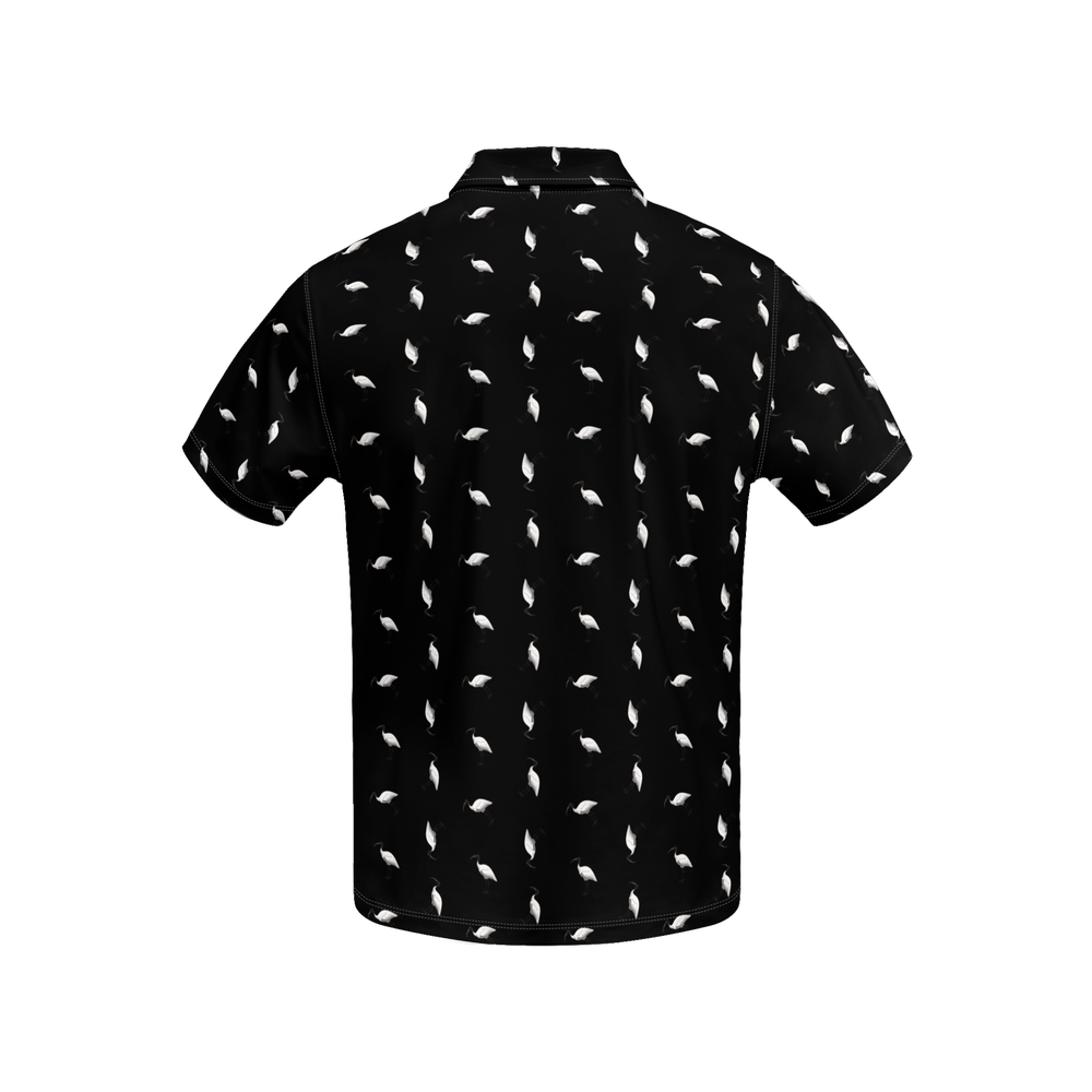 Bin Chic Black | Men's Bold Fun Luxury Aussie Golf Polo