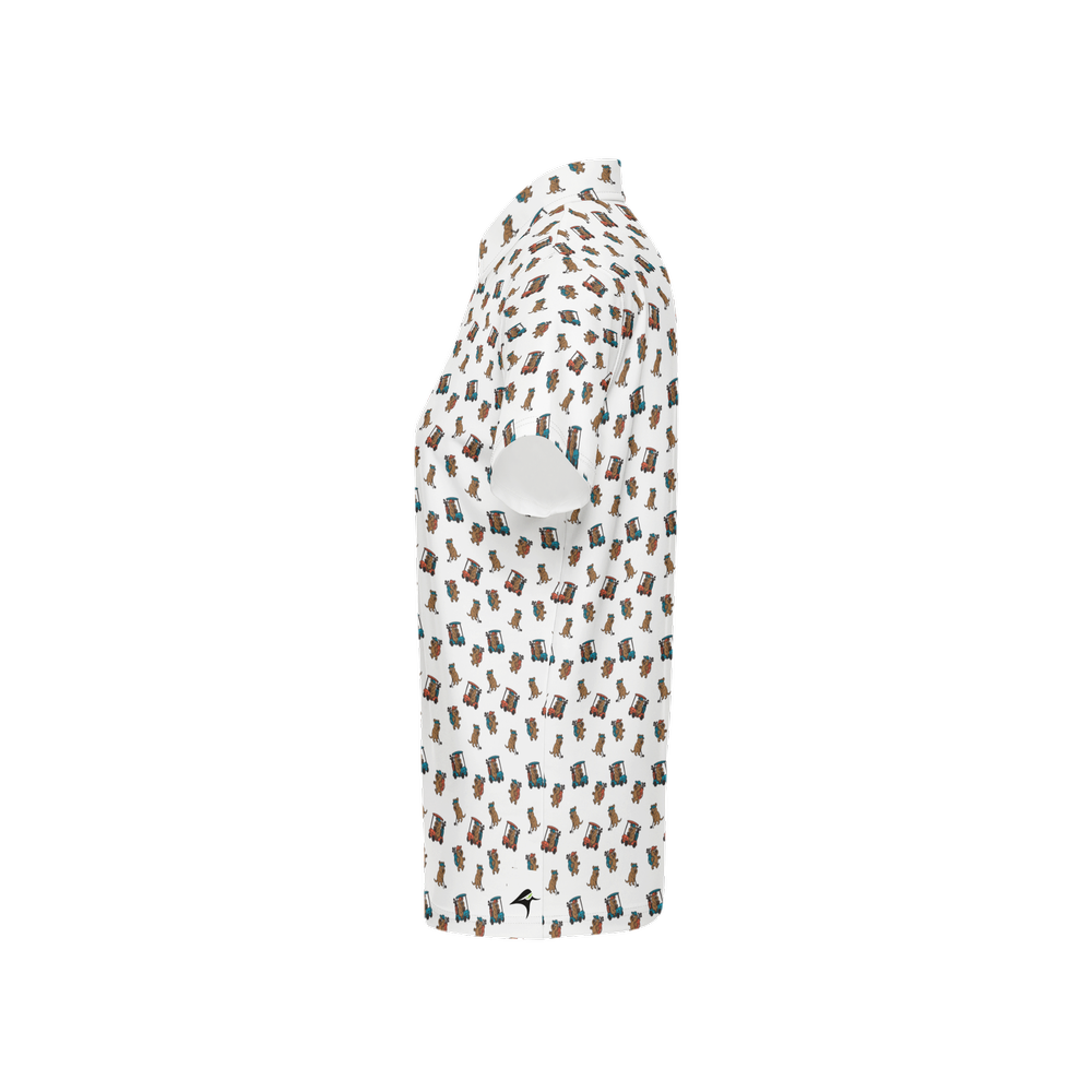 Quokkas White | Women's Bold Funny Luxury Aussie Golf Polo