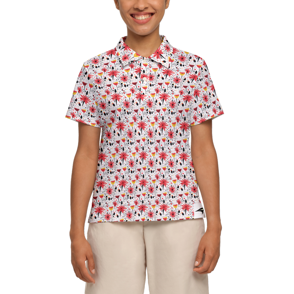 Grapes 'n Grevillea | Women's Bold Fun Luxury Aussie Golf Polo