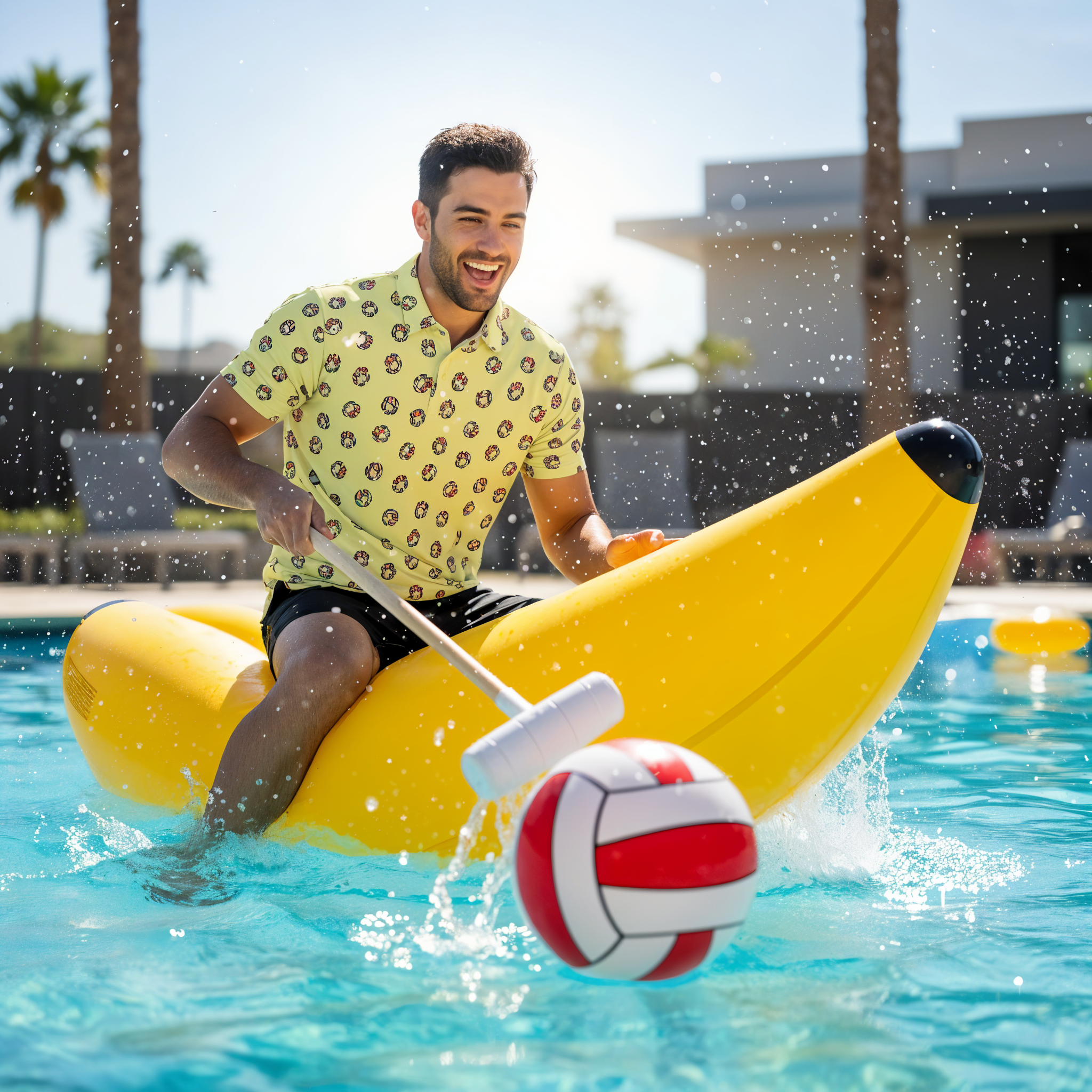 Best Shot Yellow | Men's Bold Funny Luxury Aussie Golf Polo