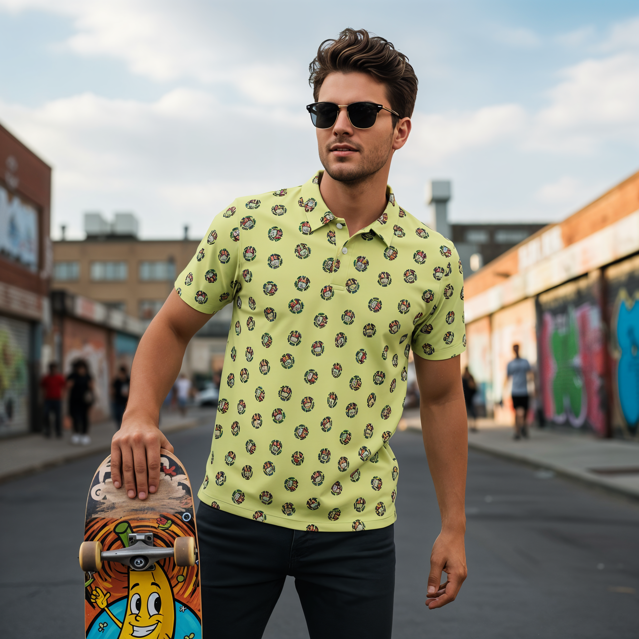 Best Shot Yellow | Men's Bold Funny Luxury Aussie Golf Polo