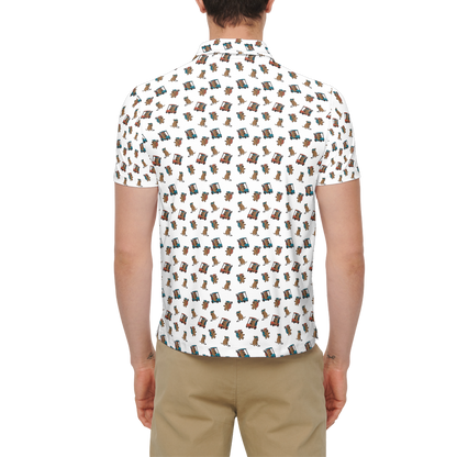 Quokkas White | Men's Bold Funny Luxury Aussie Golf Polo