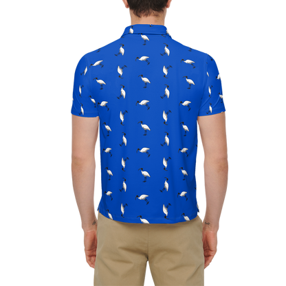 Bin Chic Blue | Men's Bold Fun Luxury Aussie Golf Polo