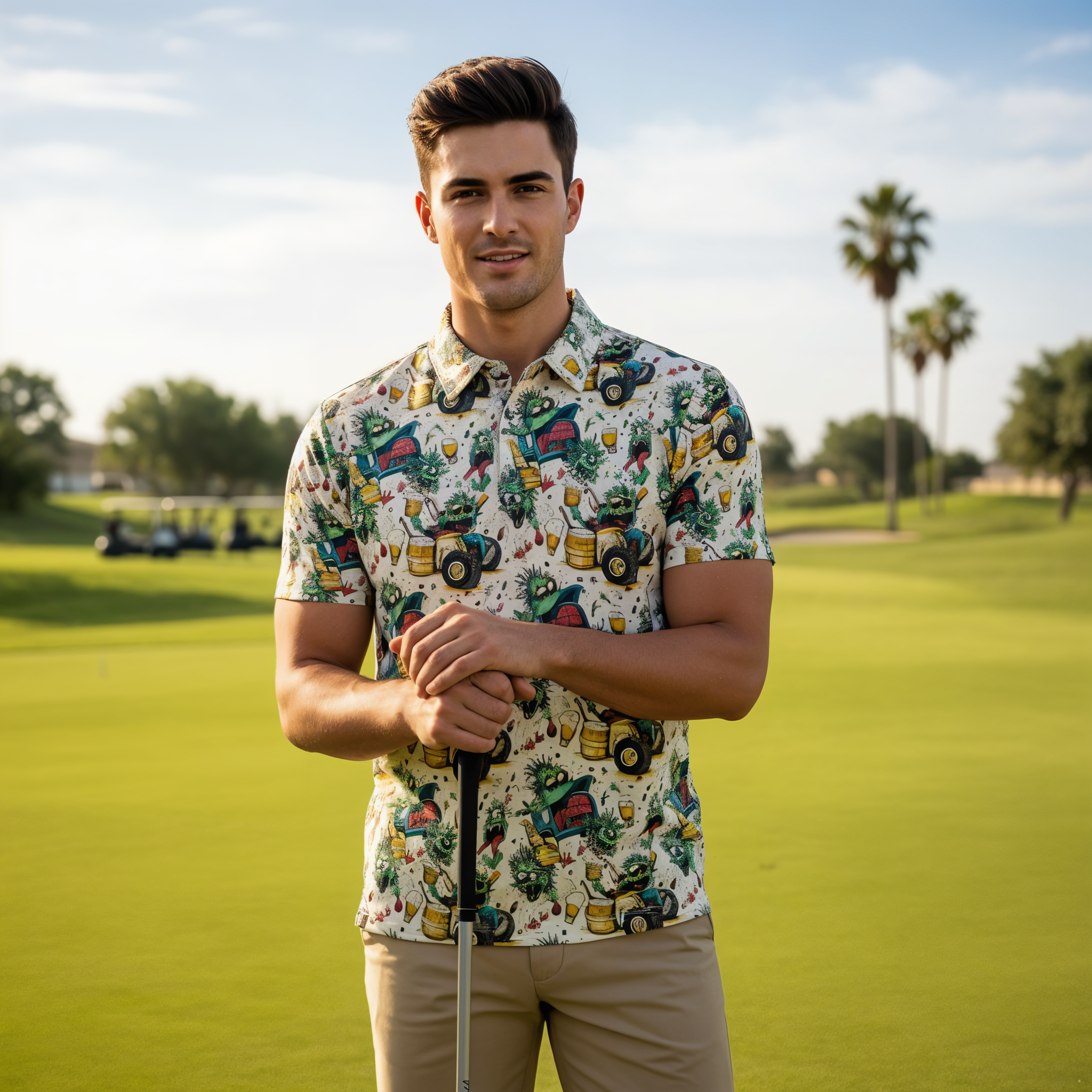 Crazy Caddies | Men's Bold Fun Luxury Aussie Golf Polo