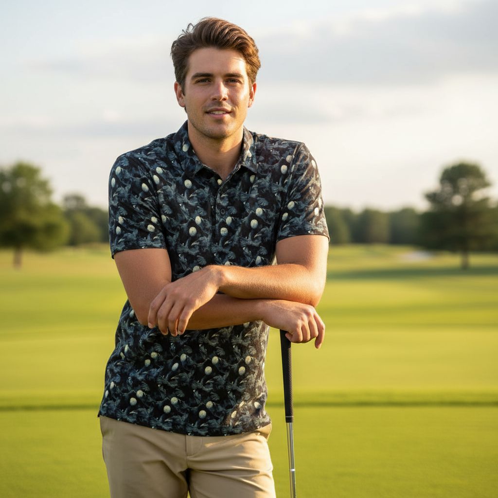 Crows | Men's Bold Fun Luxury Aussie Golf Polo