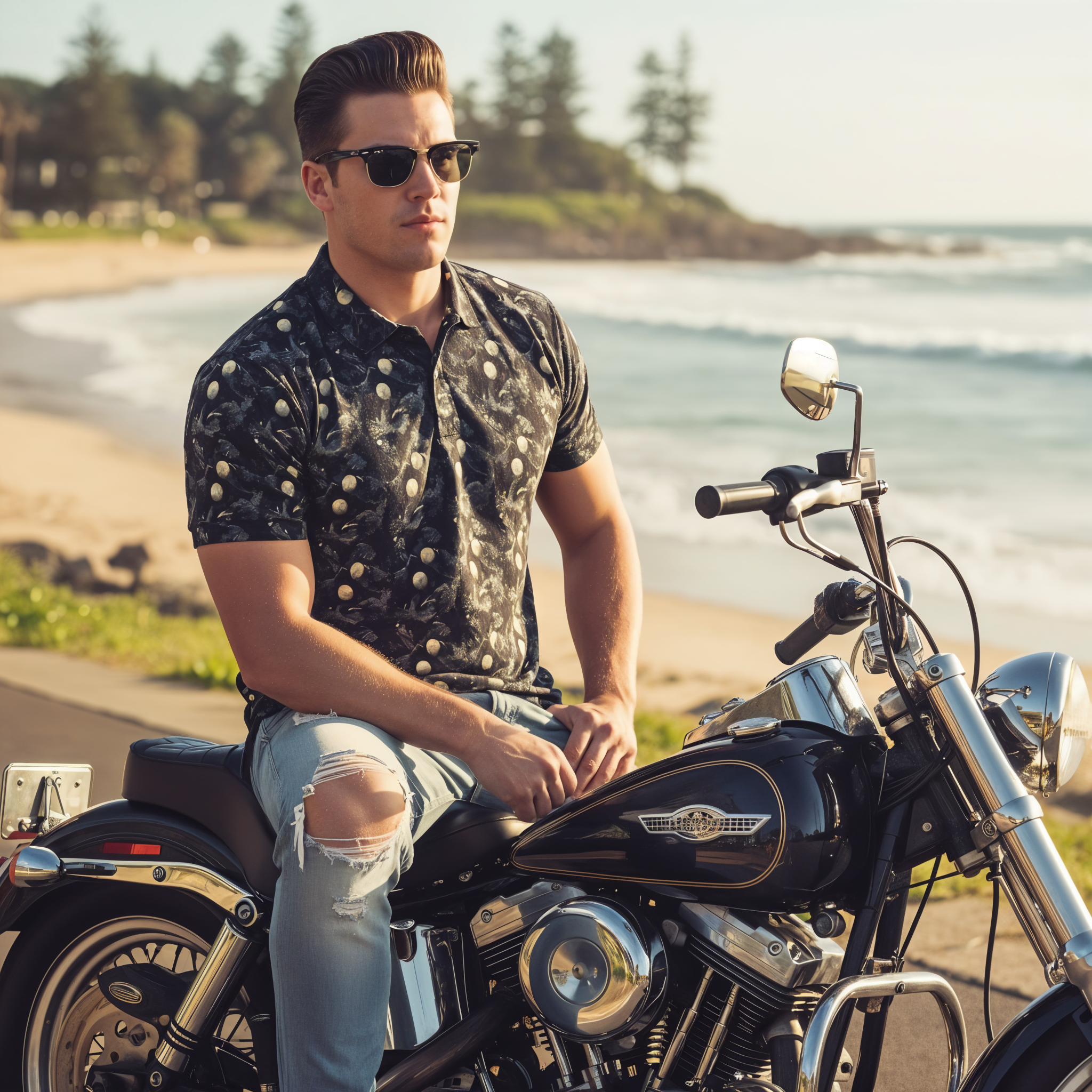 Crows | Men's Bold Fun Luxury Aussie Golf Polo