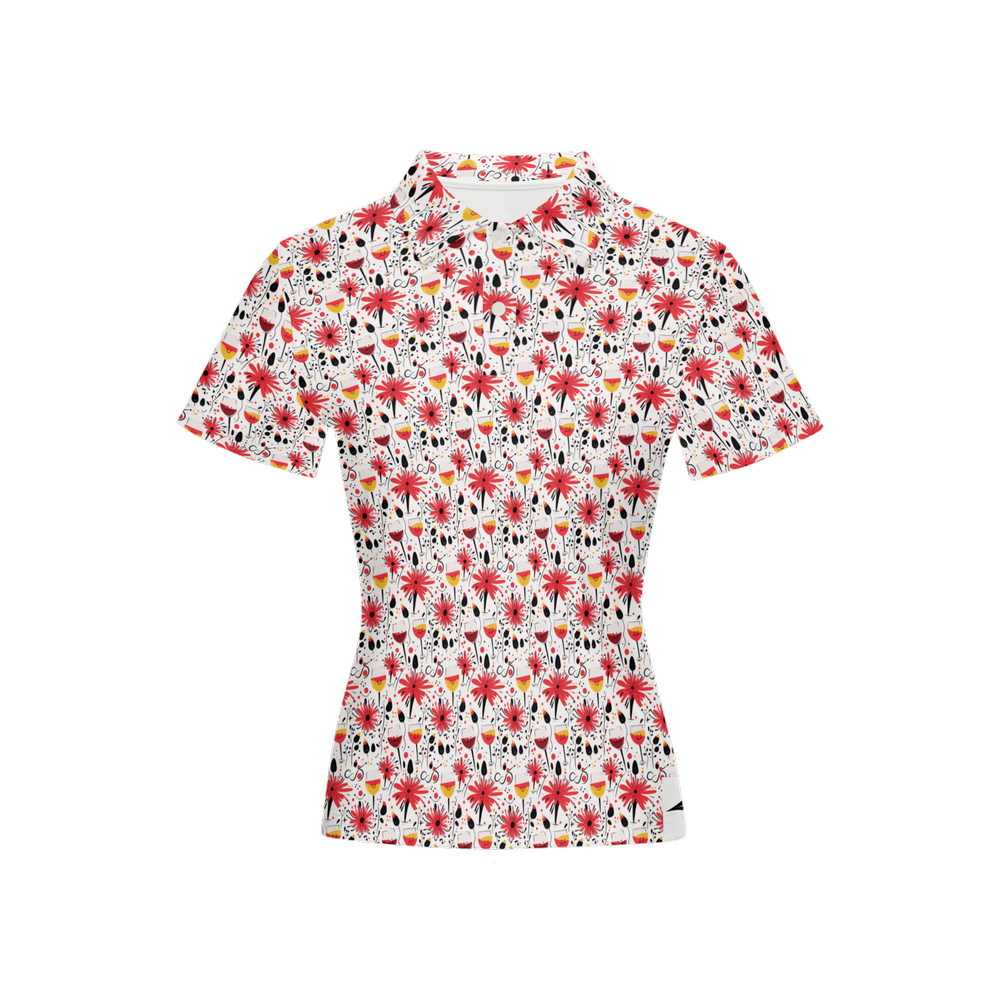 Grapes 'n Grevillea | Women's Bold Fun Luxury Aussie Golf Polo