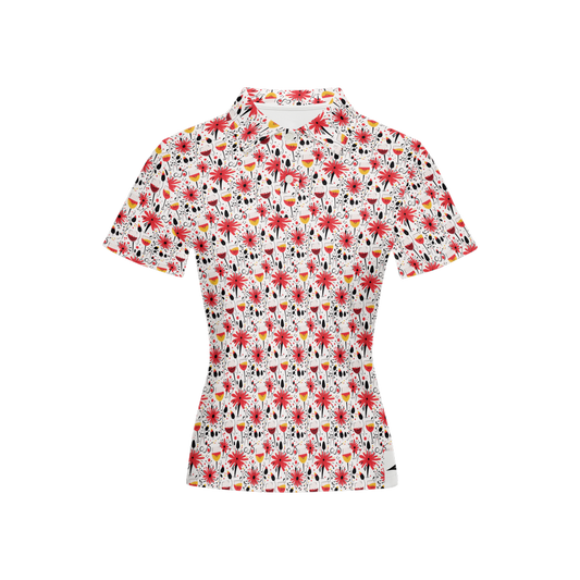 Grapes 'n Grevillea | Women's Bold Fun Luxury Aussie Golf Polo