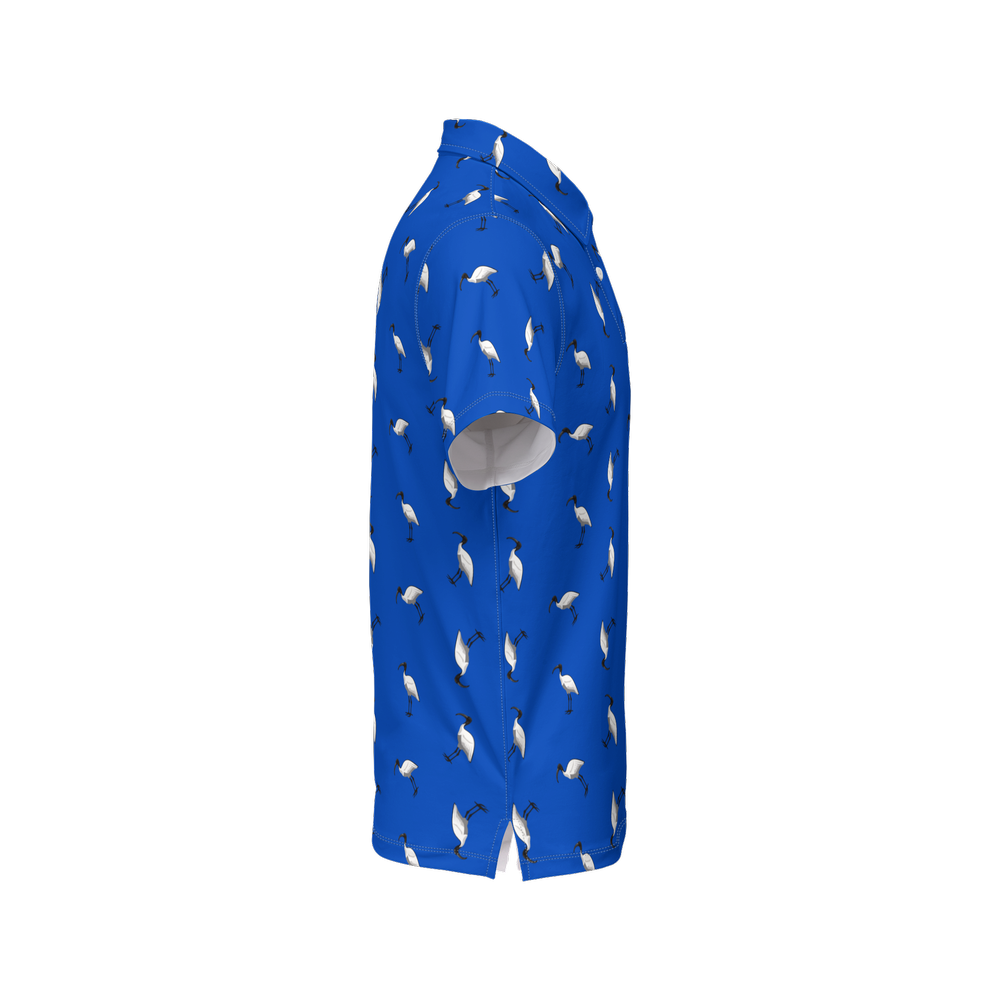 Bin Chic Blue | Men's Bold Fun Luxury Aussie Golf Polo