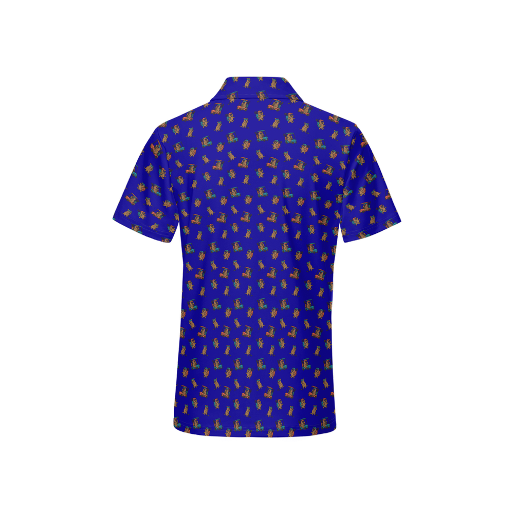 Quokkas Blue | Women's Bold Fun Luxury Aussie Golf Polo