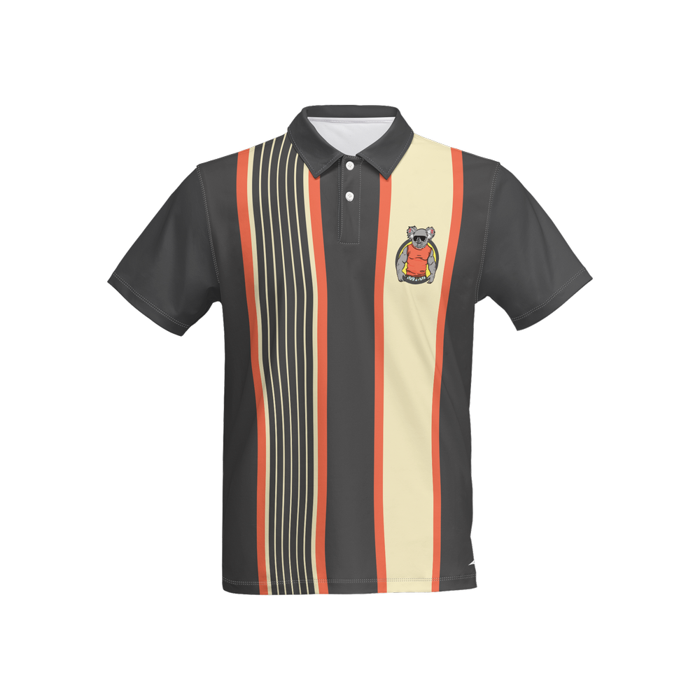 Drop Bear Orange | Men's Bold Funny Luxury Aussie Golf Polo