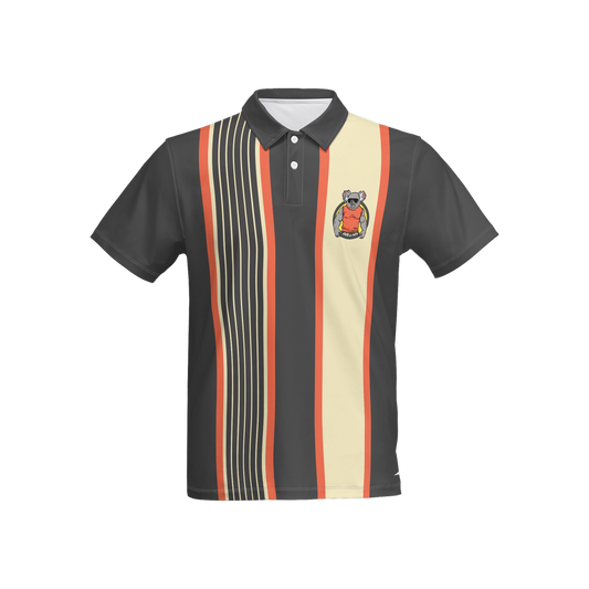 Drop Bear Orange | Men's Bold Funny Luxury Aussie Golf Polo