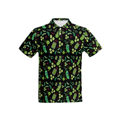 Dark Cucumber | Men's Bold Fun Luxury Aussie Golf Polo