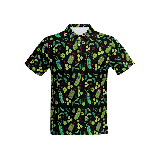 Dark Cucumber | Men's Bold Fun Luxury Aussie Golf Polo