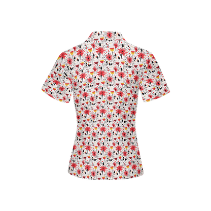 Grapes 'n Grevillea | Women's Bold Fun Luxury Aussie Golf Polo