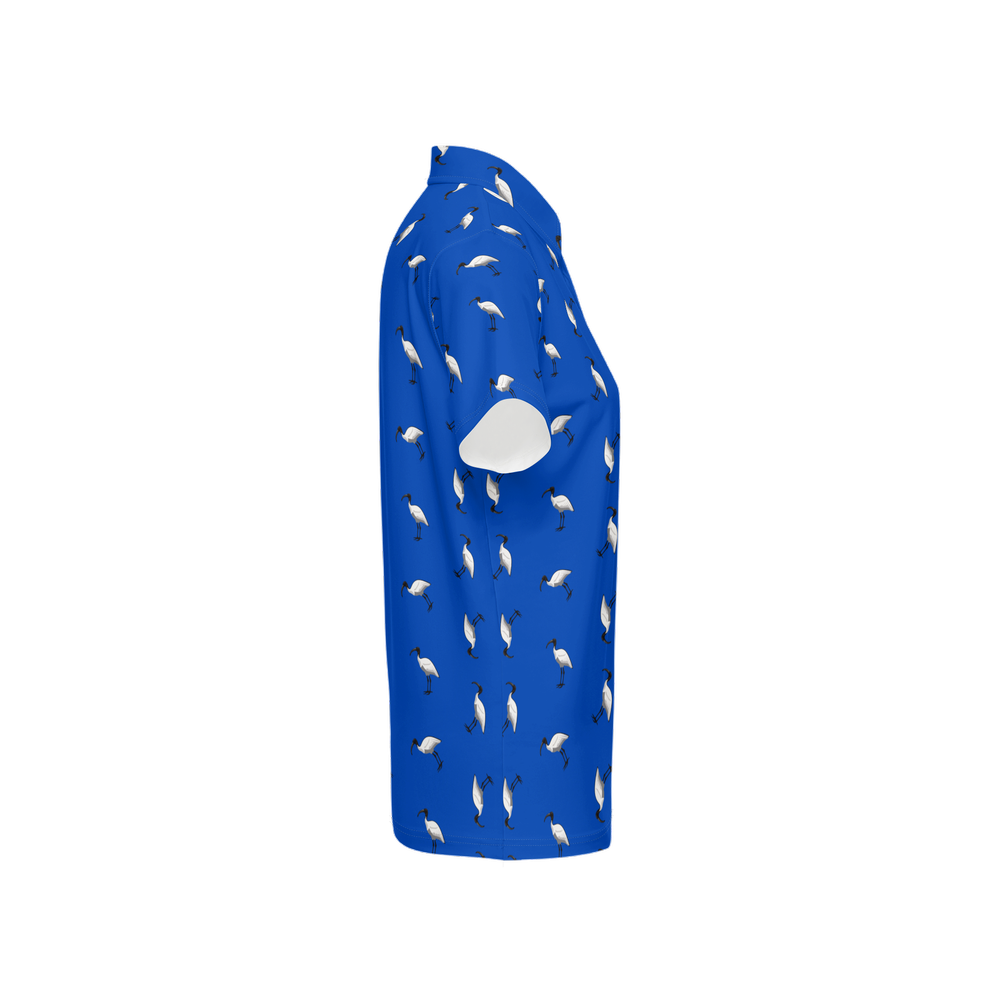 Bin Chic Blue | Women's Bold Fun Luxury Aussie Golf Polo