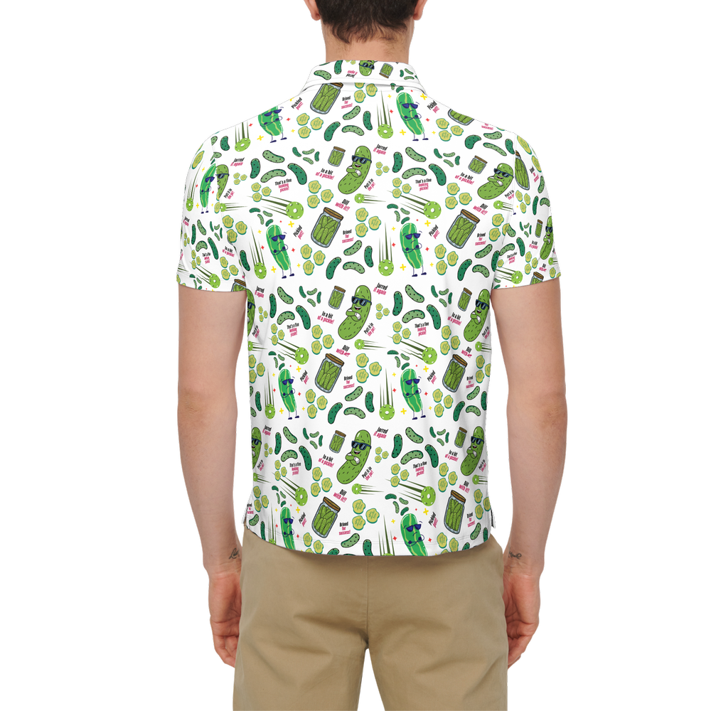 Cool Cucumber | Men's Bold Fun Luxury Aussie Golf Polo
