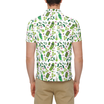 Cool Cucumber | Men's Bold Fun Luxury Aussie Golf Polo
