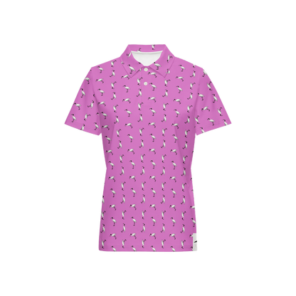 Bin Chic Pink | Women's Bold Fun Luxury Aussie Golf Polo