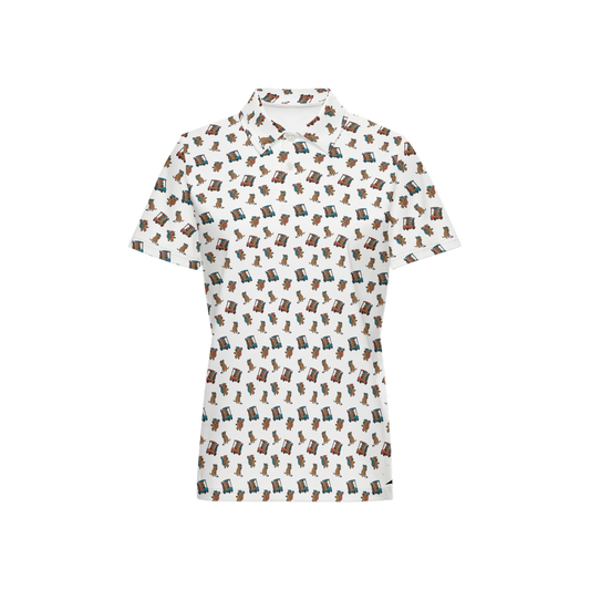 Quokkas White | Women's Bold Funny Luxury Aussie Golf Polo