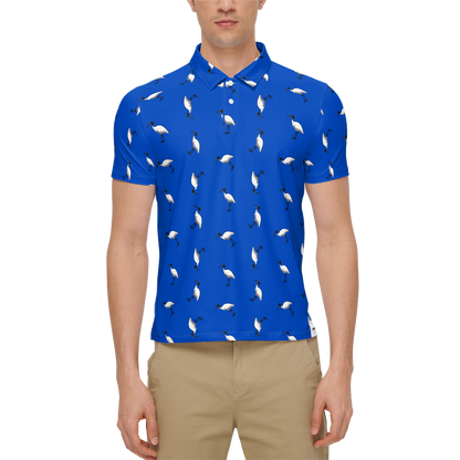 Bin Chic Blue | Men's Bold Fun Luxury Aussie Golf Polo