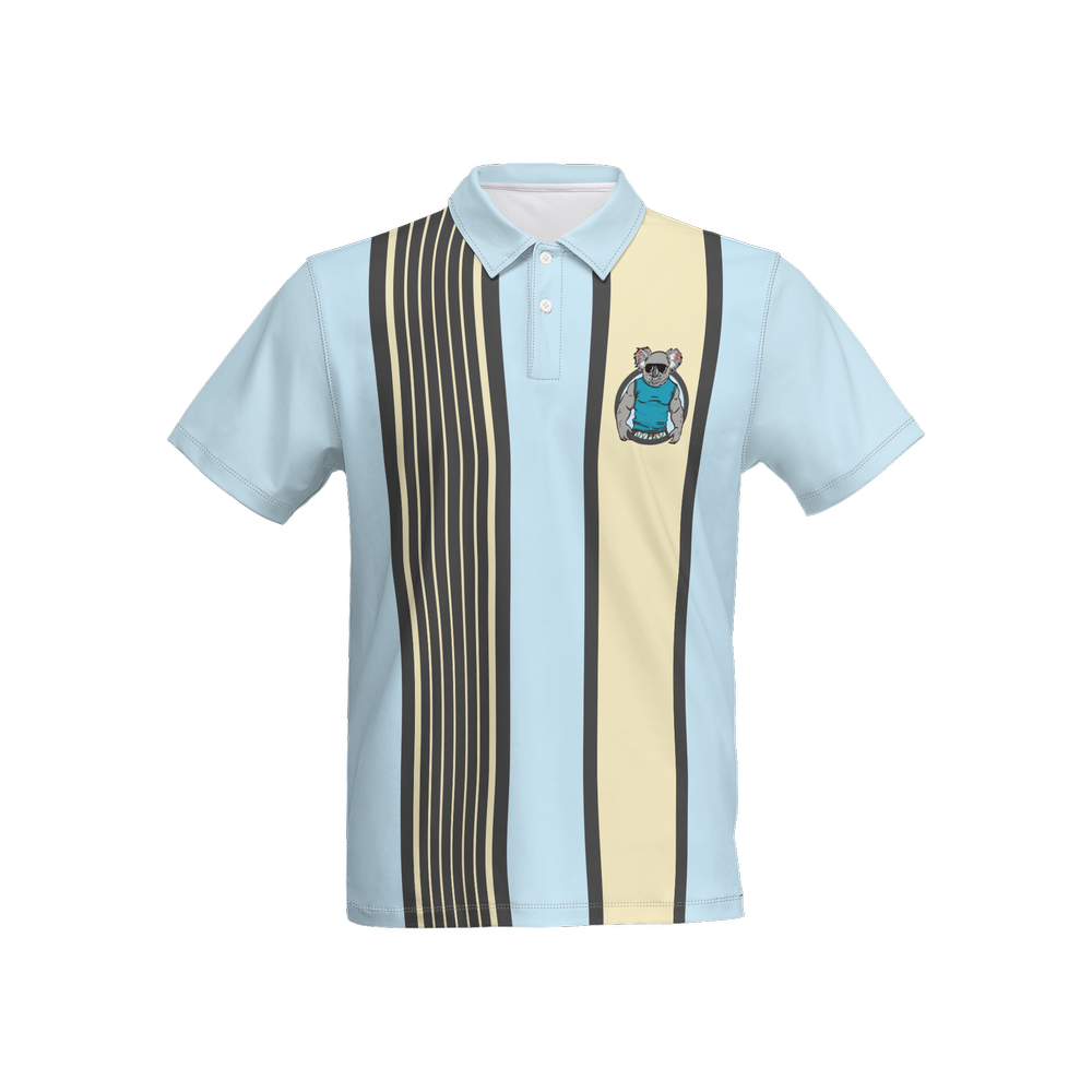 Drop Bear Blue | Men's Bold Funny Luxury Aussie Golf Polos