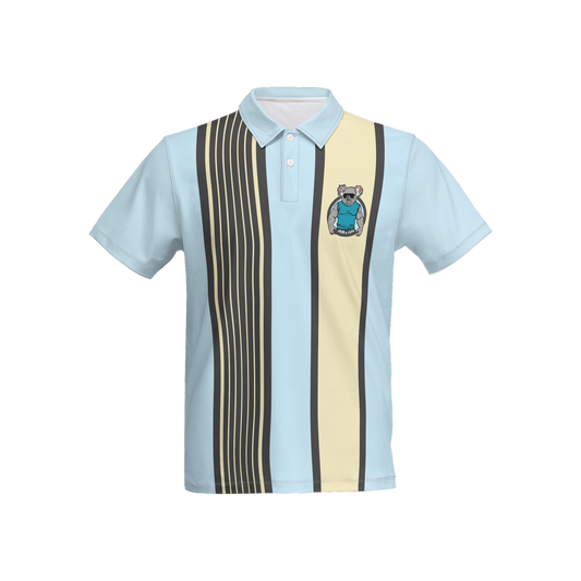 Drop Bear Blue | Men's Bold Funny Luxury Aussie Golf Polos