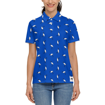 Bin Chic Blue | Women's Bold Fun Luxury Aussie Golf Polo