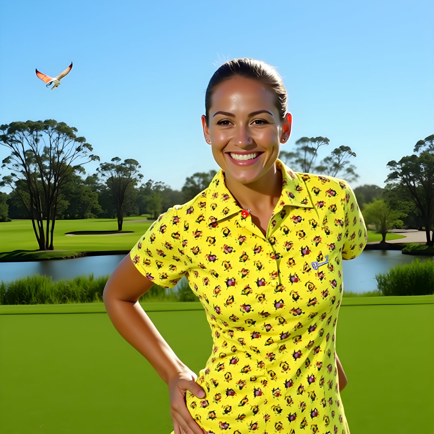 Sunbeak Yellow | Slim Tech Golf Polo