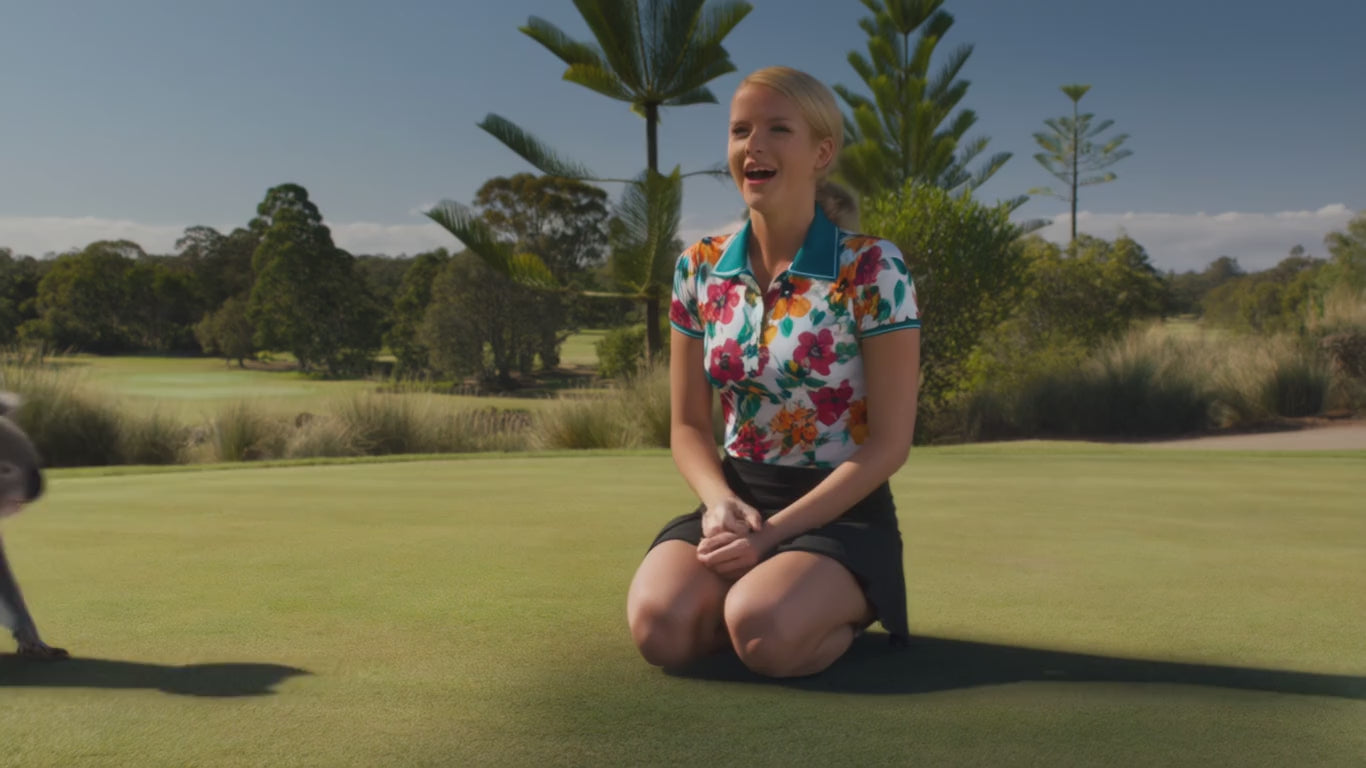 Hibiscus | Women's Bold Funny Luxury Aussie Golf Polo