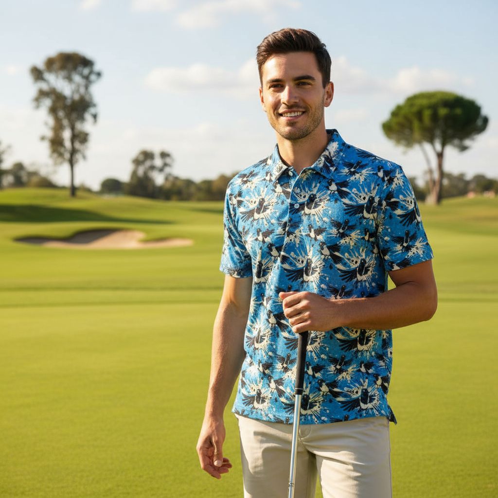 Swoop | Men's Bold Fun Luxury Aussie Golf Polo