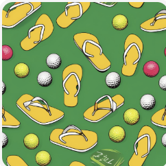 Thongs | Men's Bold Funny Luxury Aussie Golf Polo