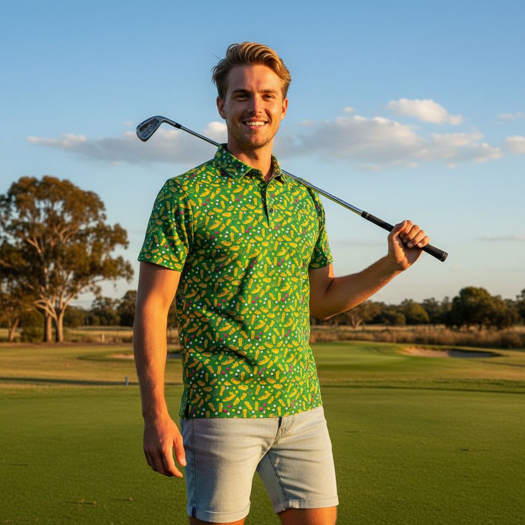Thongs | Men's Bold Funny Luxury Aussie Golf Polo